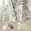 image:imageDriftAway Julia Waterfall Watercolor Blooming Flower Thermal Insulated Energy Saving Window Curtain Valance for Living Room Bedroom 2 Layers Rod Pocket 52 Inch by 18 Inch Plus 2 Inch Header BlushLinen Gray