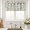 image:imageDriftAway Julia Waterfall Watercolor Blooming Flower Thermal Insulated Energy Saving Window Curtain Valance for Living Room Bedroom 2 Layers Rod Pocket 52 Inch by 18 Inch Plus 2 Inch Header BlushLinen Gray