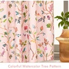 image:imageDriftAway Lauren Pink Blackout Curtains for Bedroom Colorful Watercolor Branch Printed Pattern Lined Thermal Insulated Grommet Drapes 2 Panels for Girls Living Room 84 Inch Soft PinkSoft Pink