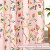image:imageDriftAway Lauren Pink Blackout Curtains for Bedroom Colorful Watercolor Branch Printed Pattern Lined Thermal Insulated Grommet Drapes 2 Panels for Girls Living Room 84 Inch Soft PinkSoft Pink