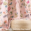 image:imageDriftAway Lauren Pink Blackout Curtains for Bedroom Colorful Watercolor Branch Printed Pattern Lined Thermal Insulated Grommet Drapes 2 Panels for Girls Living Room 84 Inch Soft PinkSoft Pink