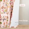 image:imageDriftAway Lauren Pink Blackout Curtains for Bedroom Colorful Watercolor Branch Printed Pattern Lined Thermal Insulated Grommet Drapes 2 Panels for Girls Living Room 84 Inch Soft PinkSoft Pink