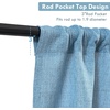 image:imageDriftAway Linen Textured Curtain Valances for Windows Light Filtering 3 Inch Rod Pocket Farmhouse Country Rustic Kitchen Valances for Bedroom Living Room Bathroom 14 inch Length BeigeBlue