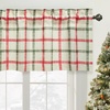 image:imageDriftAway Linen Textured Curtain Valances for Windows Light Filtering 3 Inch Rod Pocket Farmhouse Country Rustic Kitchen Valances for Bedroom Living Room Bathroom 14 inch Length BeigeChristmas Red Green