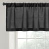 image:imageDriftAway Linen Textured Curtain Valances for Windows Light Filtering 3 Inch Rod Pocket Farmhouse Country Rustic Kitchen Valances for Bedroom Living Room Bathroom 14 inch Length BeigeBlack