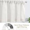 image:imageDriftAway Linen Textured Curtain Valances for Windows Light Filtering 3 Inch Rod Pocket Farmhouse Country Rustic Kitchen Valances for Bedroom Living Room Bathroom 14 inch Length BeigeIvory White