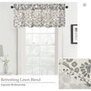 image:imageDriftAway Linen Textured Curtain Valances for Windows Light Filtering 3 Inch Rod Pocket Farmhouse Country Rustic Kitchen Valances for Bedroom Living Room Bathroom 14 inch Length BeigeGrey