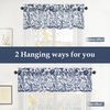 image:imageDriftAway Linen Textured Curtain Valances for Windows Light Filtering 3 Inch Rod Pocket Farmhouse Country Rustic Kitchen Valances for Bedroom Living Room Bathroom 14 inch Length BeigeNavy