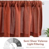 image:imageDriftAway Linen Textured Curtain Valances for Windows Light Filtering 3 Inch Rod Pocket Farmhouse Country Rustic Kitchen Valances for Bedroom Living Room Bathroom 14 inch Length BeigeRed