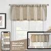 image:imageDriftAway Linen Textured Curtain Valances for Windows Light Filtering 3 Inch Rod Pocket Farmhouse Country Rustic Kitchen Valances for Bedroom Living Room Bathroom 14 inch Length BeigeKhaki