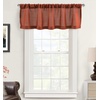 image:imageDriftAway Linen Textured Curtain Valances for Windows Light Filtering 3 Inch Rod Pocket Farmhouse Country Rustic Kitchen Valances for Bedroom Living Room Bathroom 14 inch Length BeigeRed