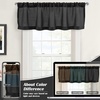 image:imageDriftAway Linen Textured Curtain Valances for Windows Light Filtering 3 Inch Rod Pocket Farmhouse Country Rustic Kitchen Valances for Bedroom Living Room Bathroom 14 inch Length BeigeBlack