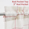 image:imageDriftAway Linen Textured Curtain Valances for Windows Light Filtering 3 Inch Rod Pocket Farmhouse Country Rustic Kitchen Valances for Bedroom Living Room Bathroom 14 inch Length BeigeRed