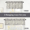 image:imageDriftAway Linen Textured Curtain Valances for Windows Light Filtering 3 Inch Rod Pocket Farmhouse Country Rustic Kitchen Valances for Bedroom Living Room Bathroom 14 inch Length BeigeGrey