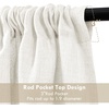 image:imageDriftAway Linen Textured Curtain Valances for Windows Light Filtering 3 Inch Rod Pocket Farmhouse Country Rustic Kitchen Valances for Bedroom Living Room Bathroom 14 inch Length BeigeIvory White