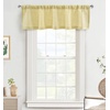 image:imageDriftAway Linen Textured Curtain Valances for Windows Light Filtering 3 Inch Rod Pocket Farmhouse Country Rustic Kitchen Valances for Bedroom Living Room Bathroom 14 inch Length BeigeYellow