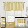 image:imageDriftAway Linen Textured Curtain Valances for Windows Light Filtering 3 Inch Rod Pocket Farmhouse Country Rustic Kitchen Valances for Bedroom Living Room Bathroom 14 inch Length BeigeYellow