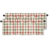 image:imageDriftAway Linen Textured Curtain Valances for Windows Light Filtering 3 Inch Rod Pocket Farmhouse Country Rustic Kitchen Valances for Bedroom Living Room Bathroom 14 inch Length BeigeChristmas Red Green