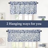 image:imageDriftAway Linen Textured Curtain Valances for Windows Light Filtering 3 Inch Rod Pocket Farmhouse Country Rustic Kitchen Valances for Bedroom Living Room Bathroom 14 inch Length BeigeNavy