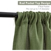 image:imageDriftAway Linen Textured Curtain Valances for Windows Light Filtering 3 Inch Rod Pocket Farmhouse Country Rustic Kitchen Valances for Bedroom Living Room Bathroom 14 inch Length BeigeGreen