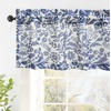 image:imageDriftAway Linen Textured Curtain Valances for Windows Light Filtering 3 Inch Rod Pocket Farmhouse Country Rustic Kitchen Valances for Bedroom Living Room Bathroom 14 inch Length BeigeNavy