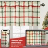 image:imageDriftAway Linen Textured Curtain Valances for Windows Light Filtering 3 Inch Rod Pocket Farmhouse Country Rustic Kitchen Valances for Bedroom Living Room Bathroom 14 inch Length BeigeChristmas Red Green