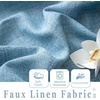 image:imageDriftAway Linen Textured Curtain Valances for Windows Light Filtering 3 Inch Rod Pocket Farmhouse Country Rustic Kitchen Valances for Bedroom Living Room Bathroom 14 inch Length BeigeBlue