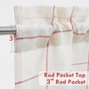 image:imageDriftAway Linen Textured Curtain Valances for Windows Light Filtering 3 Inch Rod Pocket Farmhouse Country Rustic Kitchen Valances for Bedroom Living Room Bathroom 14 inch Length BeigeRed