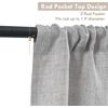 image:imageDriftAway Linen Textured Curtain Valances for Windows Light Filtering 3 Inch Rod Pocket Farmhouse Country Rustic Kitchen Valances for Bedroom Living Room Bathroom 14 inch Length BeigeGrey