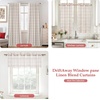 image:imageDriftAway Linen Textured Curtain Valances for Windows Light Filtering 3 Inch Rod Pocket Farmhouse Country Rustic Kitchen Valances for Bedroom Living Room Bathroom 14 inch Length BeigeRed