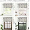 image:imageDriftAway Linen Textured Curtain Valances for Windows Light Filtering 3 Inch Rod Pocket Farmhouse Country Rustic Kitchen Valances for Bedroom Living Room Bathroom 14 inch Length BeigeGrey