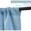 image:imageDriftAway Linen Textured Curtain Valances for Windows Light Filtering 3 Inch Rod Pocket Farmhouse Country Rustic Kitchen Valances for Bedroom Living Room Bathroom 14 inch Length BeigeBlue
