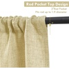 image:imageDriftAway Linen Textured Curtain Valances for Windows Light Filtering 3 Inch Rod Pocket Farmhouse Country Rustic Kitchen Valances for Bedroom Living Room Bathroom 14 inch Length BeigeYellow