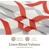 image:imageDriftAway Linen Textured Curtain Valances for Windows Light Filtering 3 Inch Rod Pocket Farmhouse Country Rustic Kitchen Valances for Bedroom Living Room Bathroom 14 inch Length BeigeAlexander Red