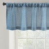 image:imageDriftAway Linen Textured Curtain Valances for Windows Light Filtering 3 Inch Rod Pocket Farmhouse Country Rustic Kitchen Valances for Bedroom Living Room Bathroom 14 inch Length BeigeBlue