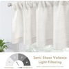 image:imageDriftAway Linen Textured Curtain Valances for Windows Light Filtering 3 Inch Rod Pocket Farmhouse Country Rustic Kitchen Valances for Bedroom Living Room Bathroom 14 inch Length BeigeIvory White