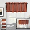image:imageDriftAway Linen Textured Curtain Valances for Windows Light Filtering 3 Inch Rod Pocket Farmhouse Country Rustic Kitchen Valances for Bedroom Living Room Bathroom 14 inch Length BeigeRed