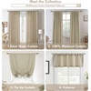 image:imageDriftAway Linen Textured Curtain Valances for Windows Light Filtering 3 Inch Rod Pocket Farmhouse Country Rustic Kitchen Valances for Bedroom Living Room Bathroom 14 inch Length BeigeKhaki