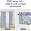 image:imageDriftAway Linen Textured Curtain Valances for Windows Light Filtering 3 Inch Rod Pocket Farmhouse Country Rustic Kitchen Valances for Bedroom Living Room Bathroom 14 inch Length BeigeNavy