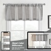 image:imageDriftAway Linen Textured Curtain Valances for Windows Light Filtering 3 Inch Rod Pocket Farmhouse Country Rustic Kitchen Valances for Bedroom Living Room Bathroom 14 inch Length BeigeGrey