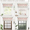 image:imageDriftAway Linen Textured Curtain Valances for Windows Light Filtering 3 Inch Rod Pocket Farmhouse Country Rustic Kitchen Valances for Bedroom Living Room Bathroom 14 inch Length BeigeAlexander Red