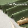 image:imageDriftAway Linen Textured Curtain Valances for Windows Light Filtering 3 Inch Rod Pocket Farmhouse Country Rustic Kitchen Valances for Bedroom Living Room Bathroom 14 inch Length BeigeGreen