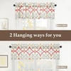 image:imageDriftAway Linen Textured Curtain Valances for Windows Light Filtering 3 Inch Rod Pocket Farmhouse Country Rustic Kitchen Valances for Bedroom Living Room Bathroom 14 inch Length BeigeAlexander Red