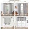 image:imageDriftAway Linen Textured Curtain Valances for Windows Light Filtering 3 Inch Rod Pocket Farmhouse Country Rustic Kitchen Valances for Bedroom Living Room Bathroom 14 inch Length BeigeGrey