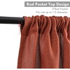 image:imageDriftAway Linen Textured Curtain Valances for Windows Light Filtering 3 Inch Rod Pocket Farmhouse Country Rustic Kitchen Valances for Bedroom Living Room Bathroom 14 inch Length BeigeRed