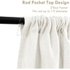 image:imageDriftAway Linen Textured Curtain Valances for Windows Light Filtering 3 Inch Rod Pocket Farmhouse Country Rustic Kitchen Valances for Bedroom Living Room Bathroom 14 inch Length BeigeIvory White
