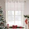 image:imageDriftAway Linen Textured Curtain Valances for Windows Light Filtering 3 Inch Rod Pocket Farmhouse Country Rustic Kitchen Valances for Bedroom Living Room Bathroom 14 inch Length BeigeRed
