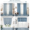 image:imageDriftAway Linen Textured Curtain Valances for Windows Light Filtering 3 Inch Rod Pocket Farmhouse Country Rustic Kitchen Valances for Bedroom Living Room Bathroom 14 inch Length BeigeBlue