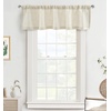 image:imageDriftAway Linen Textured Curtain Valances for Windows Light Filtering 3 Inch Rod Pocket Farmhouse Country Rustic Kitchen Valances for Bedroom Living Room Bathroom 14 inch Length BeigeBeige