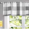 image:imageDriftAway Linen Textured Lined Valances for Windows Buffalo Check Curtain Window Valances Woven Plaid Blackout Thermal Insulated for Kitchen Living Room 1 Pack 52 x 14 TaupeWovengray
